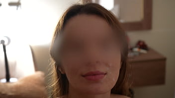 Step sister gets cumshot in her eyes for great blowjob