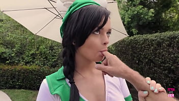 Lily and kylie choose to form a trio with a talented individual on his lawn