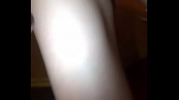 Hot girl moans and fucks a dildo on a table