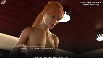 Hot redhead babe with a perfect body rides a big cock and gets her tight little pussy creampied taboo university steam game 3d animated hentai game part #10