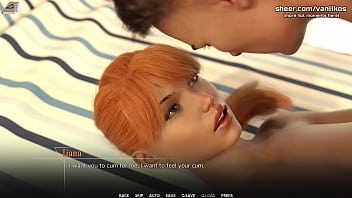 Hot redhead babe with a perfect body rides a big cock and gets her tight little pussy creampied taboo university steam game 3d animated hentai game part #10