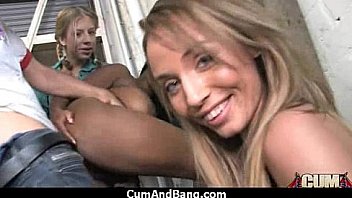 Ebony chick drowned in cum 1