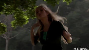 Irish blonde tasha reign finger fucks her ass & dildo fucks her cunt