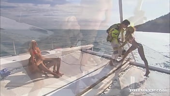 Sahara knite and boroka balls blow a couple of guys on a boat