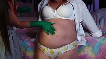 Lesbian bellybutton fun with my stepmom