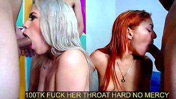 Wooow massive sloppy of these two sluts as they swallow all the cock