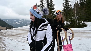 Slutty bffs anna de ville and kitana lure enjoy strap on threesome vacation sex gp3170