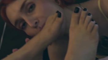 This bitch controls you with her pussy and feet