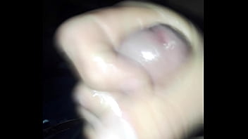 Stroking my rock hard cock