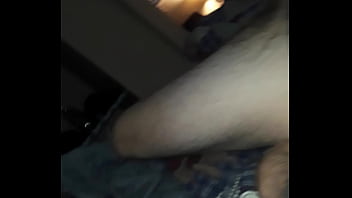 Stroking my rock hard cock