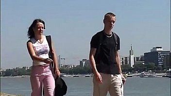 Nice brunette fucked hard outdoor