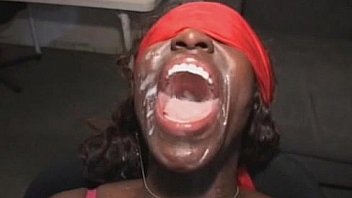 Busty Black Amateur Teen Home Bukkake thumbnail