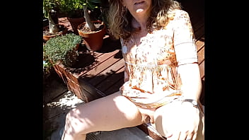 Sunbathing my big pussy