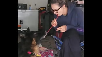 Being stuck in the house okay garage and having a few s ruger and i are trying to recreate lady and the tramp movie