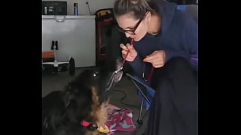 Being stuck in the house okay garage and having a few s ruger and i are trying to recreate lady and the tramp movie