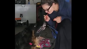 Being stuck in the house okay garage and having a few s ruger and i are trying to recreate lady and the tramp movie