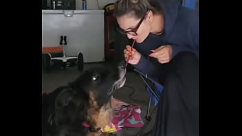 Being stuck in the house okay garage and having a few s ruger and i are trying to recreate lady and the tramp movie