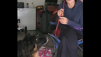 Being stuck in the house okay garage and having a few s ruger and i are trying to recreate lady and the tramp movie