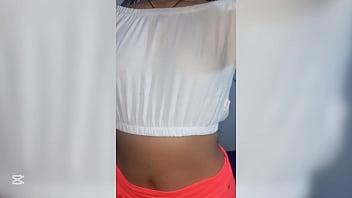 A blowjob from an 18 year old teenager in her room after a bath she accidentally sends a video to her teacher