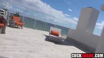 Ebony wife records a porn video with stranger for cuckold husband