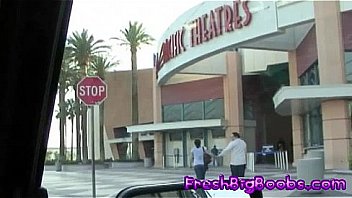 Big tit blonde picked up and fucked