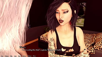 Being a dik #28 two alt college girls counting their money but can't agree on the business plan so they started to kiss passionately with each other