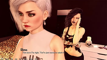 Being a dik #28 two alt college girls counting their money but can't agree on the business plan so they started to kiss passionately with each other