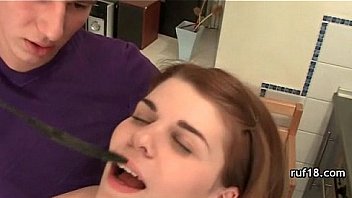 Teen practices bondage