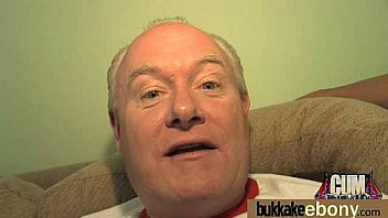 Ebony babe sucks too many white cocks 12