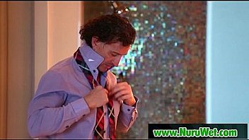 Japanese nuru massage and hardcore fuck on air matress 29