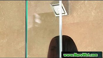 Nuru massage with busty japanese masseuse who suck client dick 01