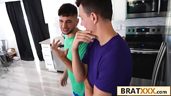 Two petite brunettes take on massive cocks in wild foursome