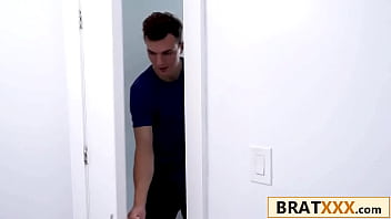 Two petite brunettes take on massive cocks in wild foursome