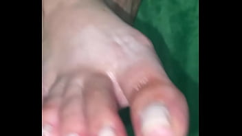 Oiled up toes and soles