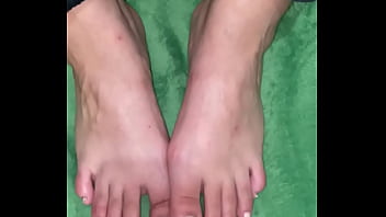 Oiled up toes and soles