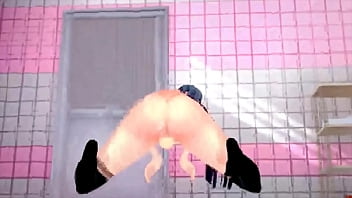 Goth chick gets fucked with ahegao hentai anime