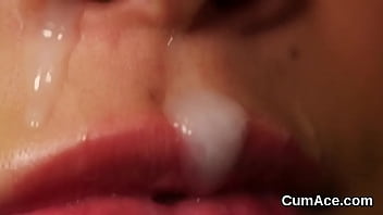 Steamy sweetie loves a deep blowjob and quite a bit of jism on her face