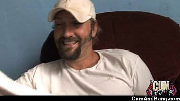 Nasty black girl grouped and facialed 8