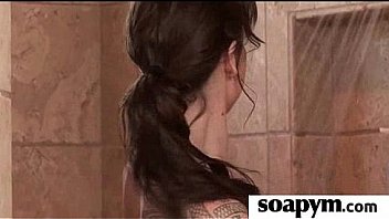 Babe gives erotic soapy massage 5