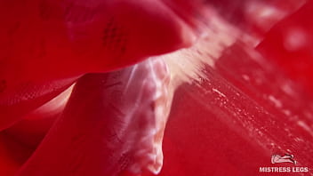 I sat on the edge of bath tub in cute white fishnets and stretch my legs to you face