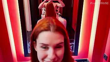 Cute redhead teen gives passionate blowjob kaira love