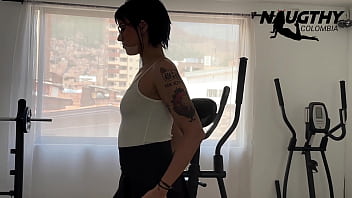 Delicious exercise routine with beautiful hot girl