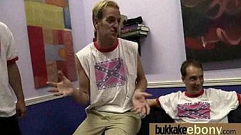 Busty black babe bubble bath group cocksuck 13