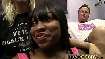 Busty black babe bubble bath group cocksuck 13