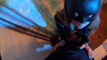 Lustful slut in black rabbit mask leather belts and leather jacket sucks cock and swallows cum fetish blowjob pov Lustful slut in black rabbit mask leather belts and leather jacket sucks cock and swallows cum fetish blowjob pov