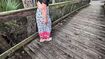 Horny white girl lets me dog her in the woods