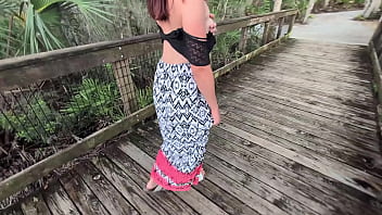 Horny white girl lets me dog her in the woods