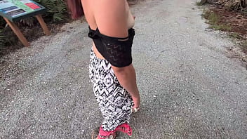 Horny white girl lets me dog her in the woods