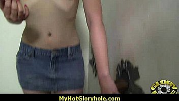 I sneak black bj as i fuck husband thrue gloryhole 19