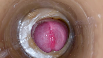 Huge ejaculatory dose of sperm in pussy toy asmr